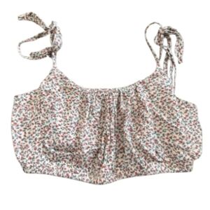 Altar'd State Pink and White Floral Crop Top